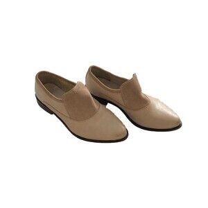 Free People Women’s Sz 37 (6/6.5) Brady Taupe Pink Leather Suede Slip On Loafers